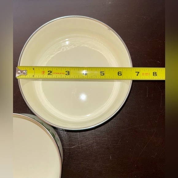 2 Vitroceramic, bowls with palm trees. 5.75” & 6.75” - Picture 7 of 8